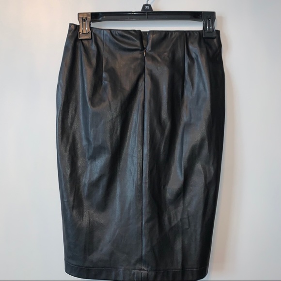 Ichi black faux leather skirt - Picture 4 of 6